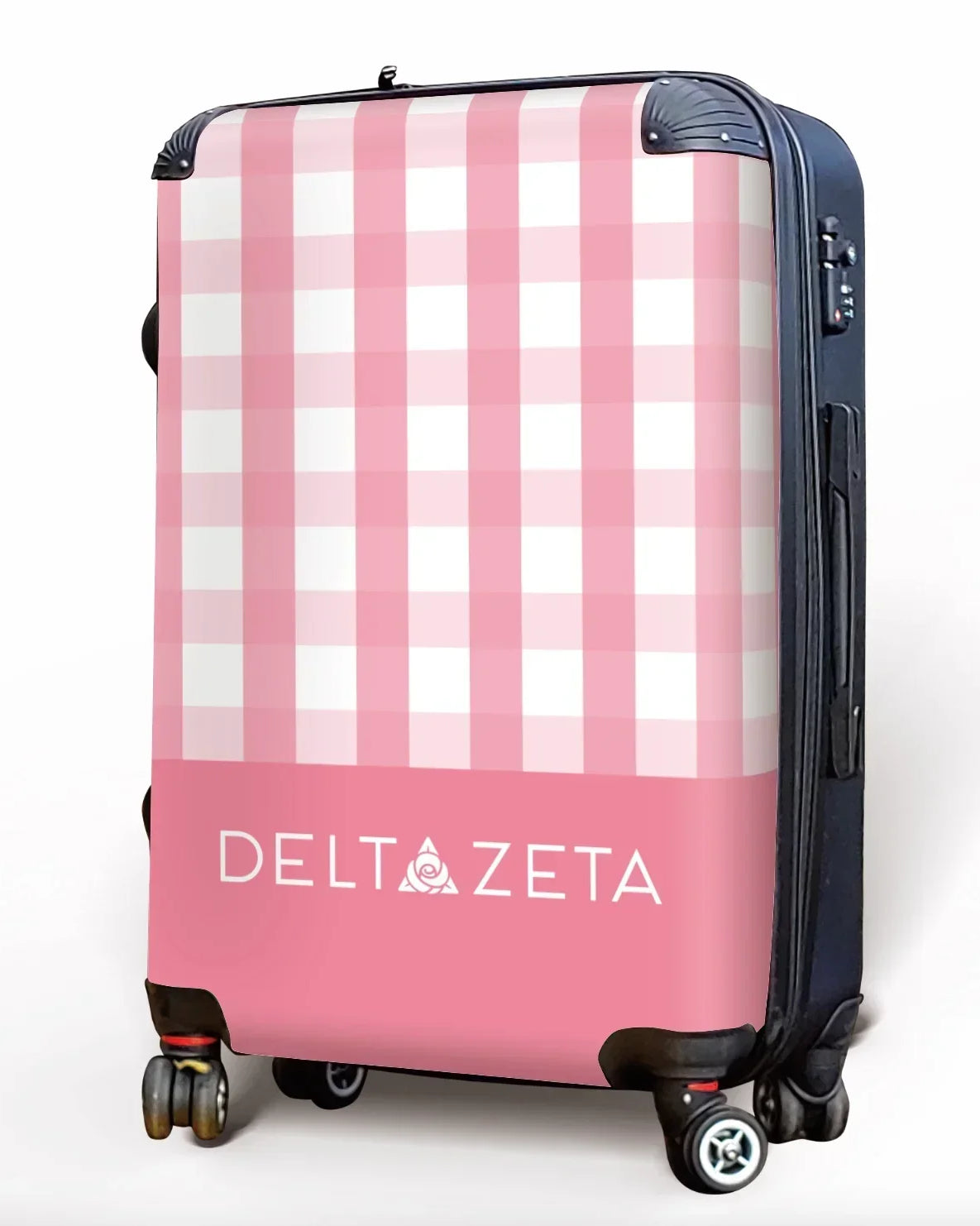 Delta Zeta Carry-on Suitcase Luggage - Gingham