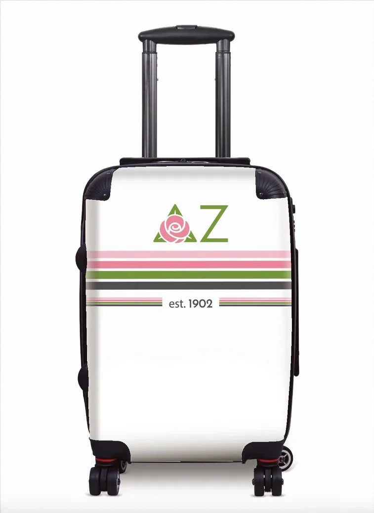 Delta Zeta Carry-on Suitcase Luggage - Preppy Stripes