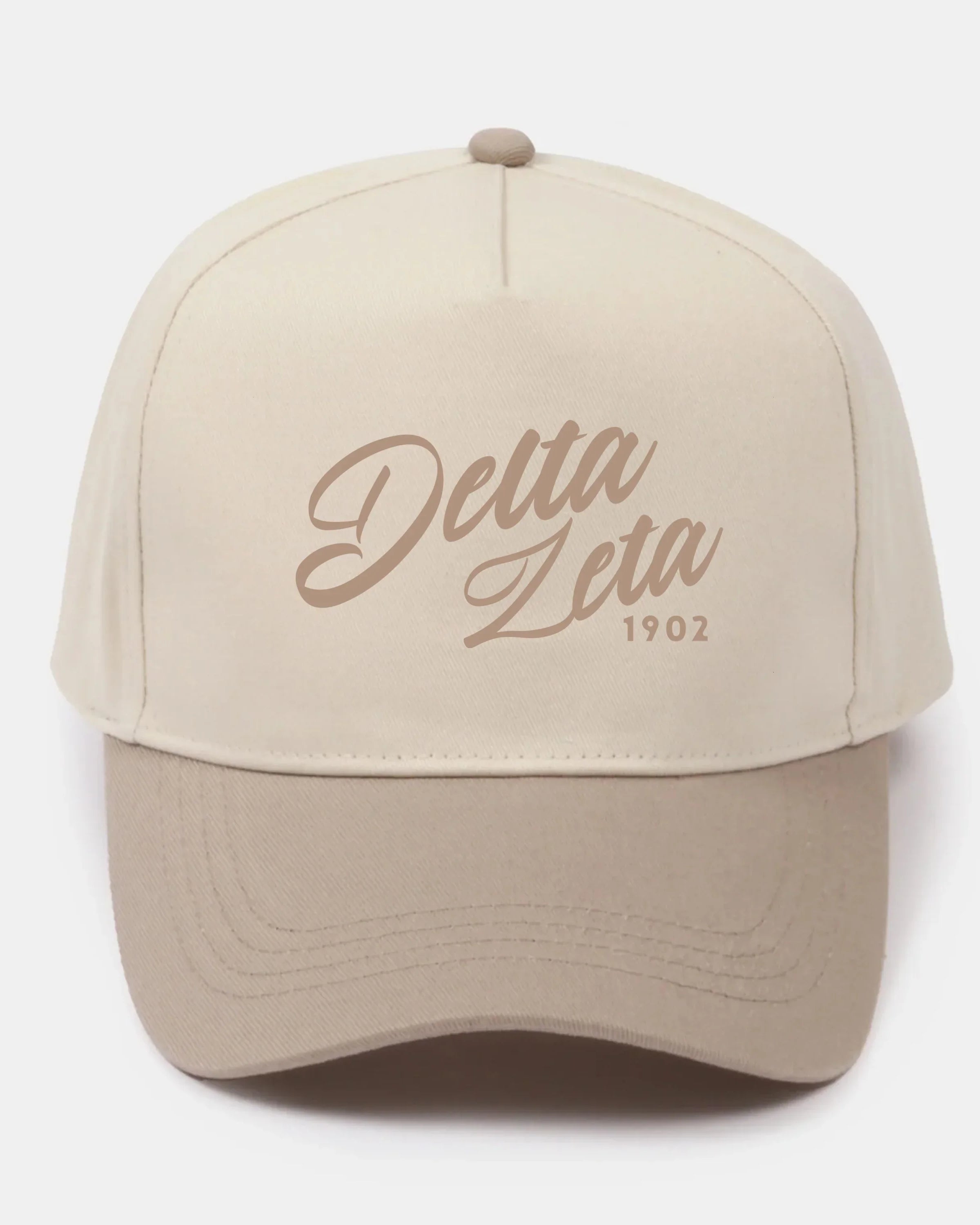 Delta Zeta Embroidered Two-Tone Baseball Cap - Script 1902 | Custom Gifts