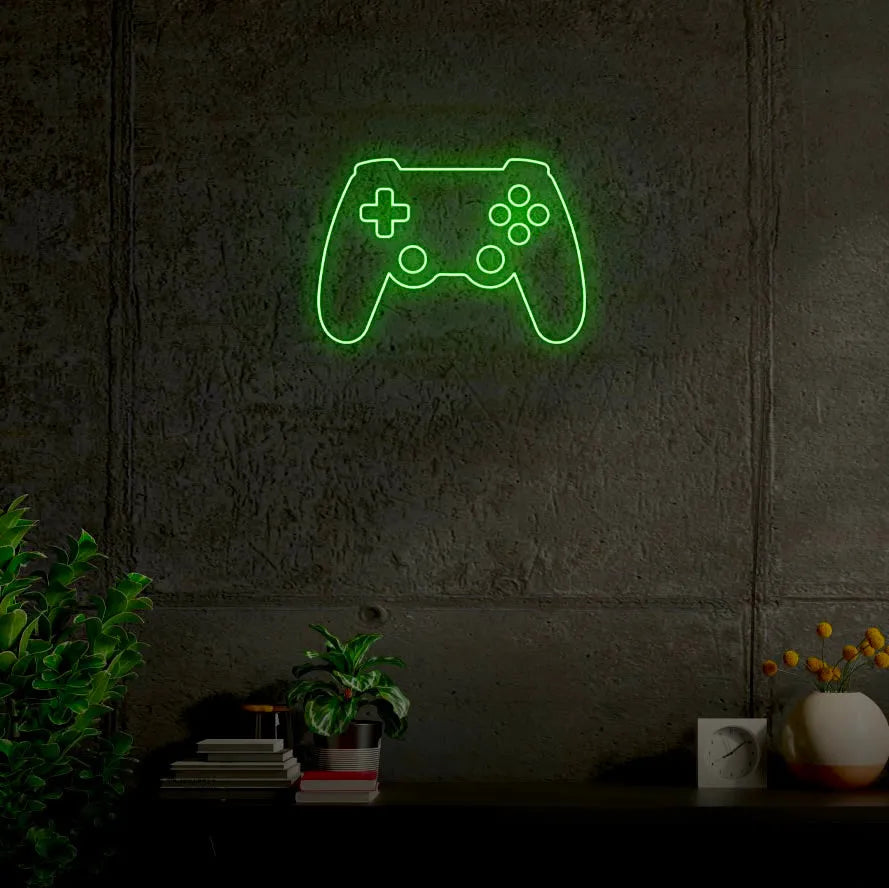 Gaming Controller LED Neon Sign w/ Dimmer Neon Signs