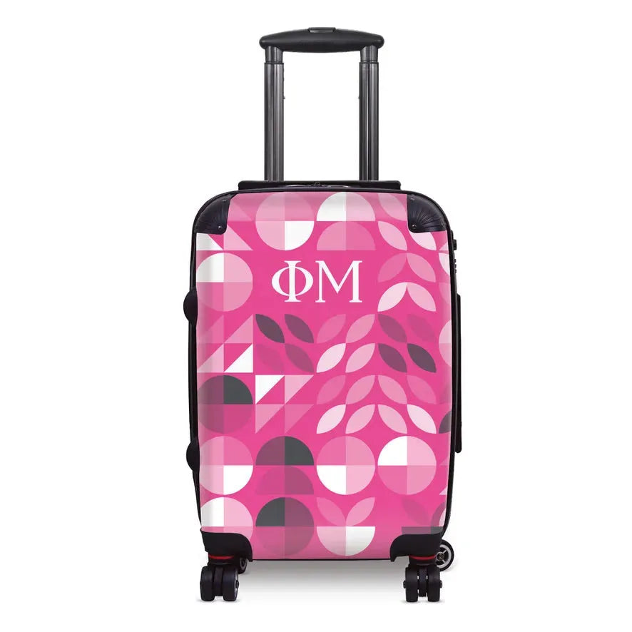 Phi Mu Carry-on Suitcase - Geo Petals Suitcases