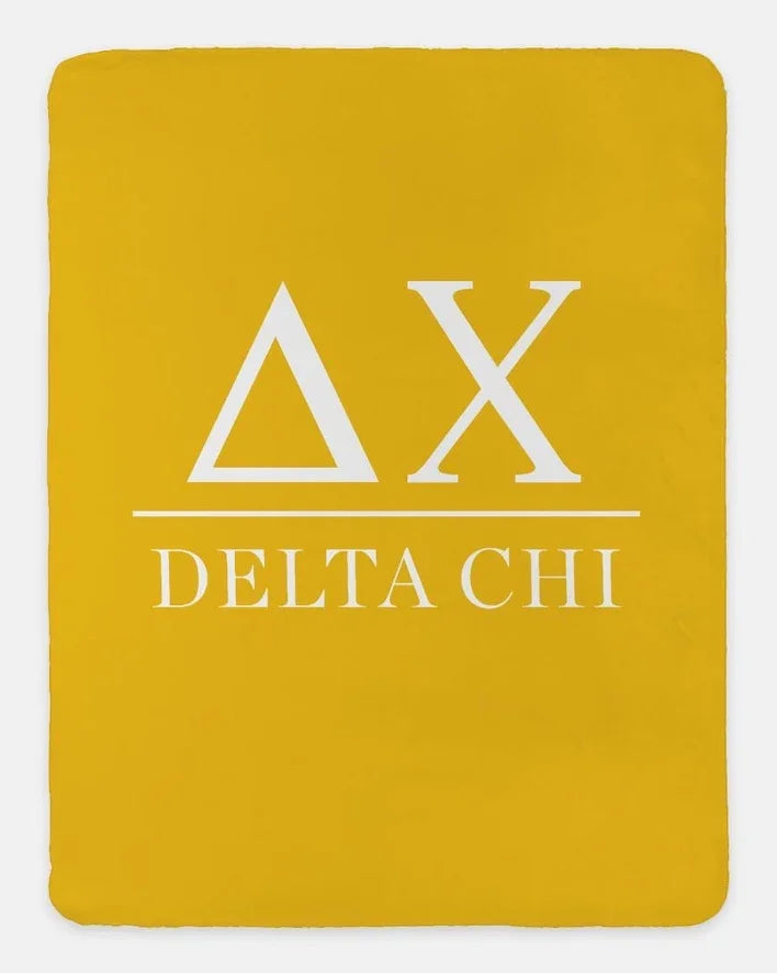 Delta Chi Sherpa Blanket XL 60x80 | D-Chi Fraternity Merch