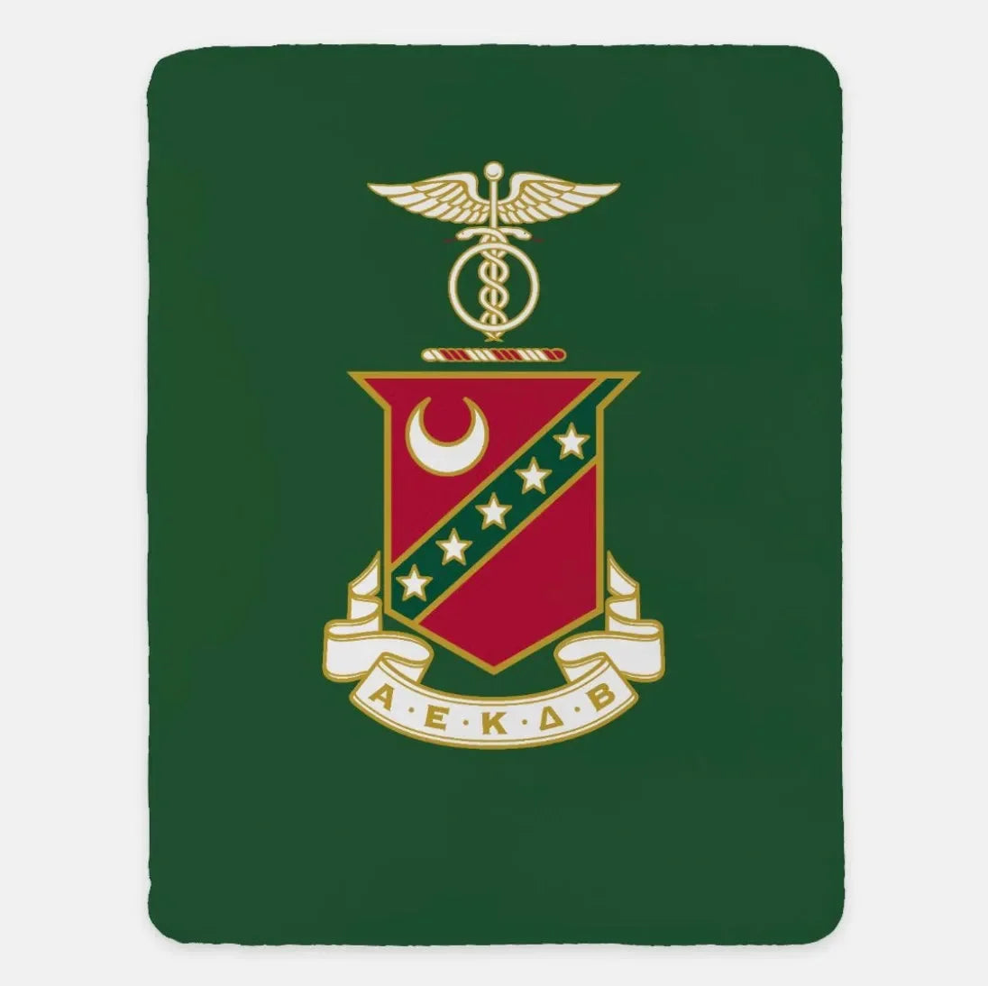 Kappa Sigma XL 60x80 Blanket - Crest Green Throw Blankets
