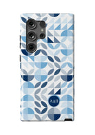 Alpha Delta Pi Samsung Galaxy 24, 23 Mobile Phone Case - Geo Petals Gloss Mobile Phone Cases