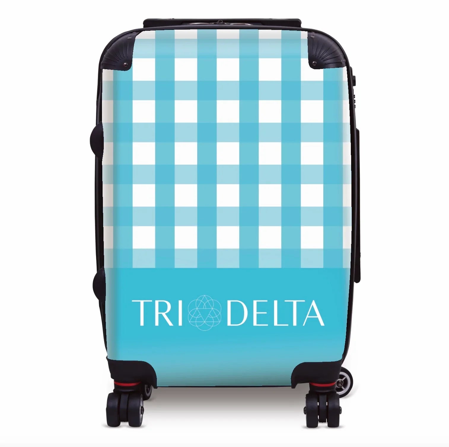 Tri Delta Carry-on Suitcase - Gingham Suitcases