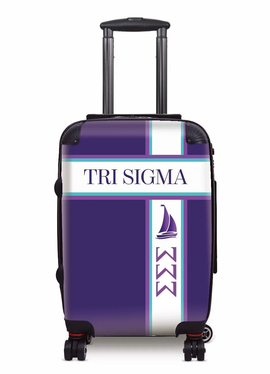 Tri Sigma Carry-on Luggage - Stripe Suitcases