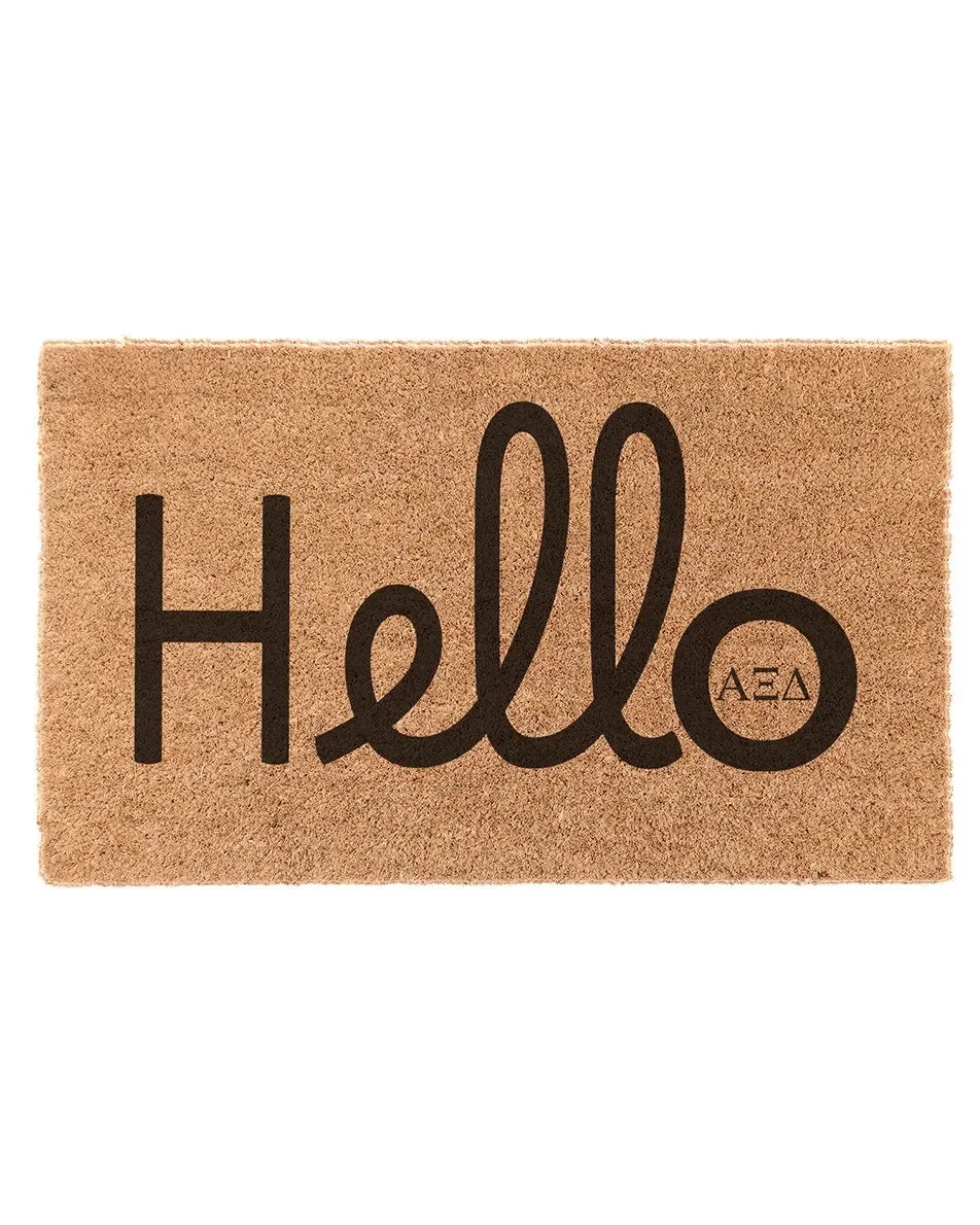 Alpha Sigma Alpha Coir Doormat - Hello Door Mats