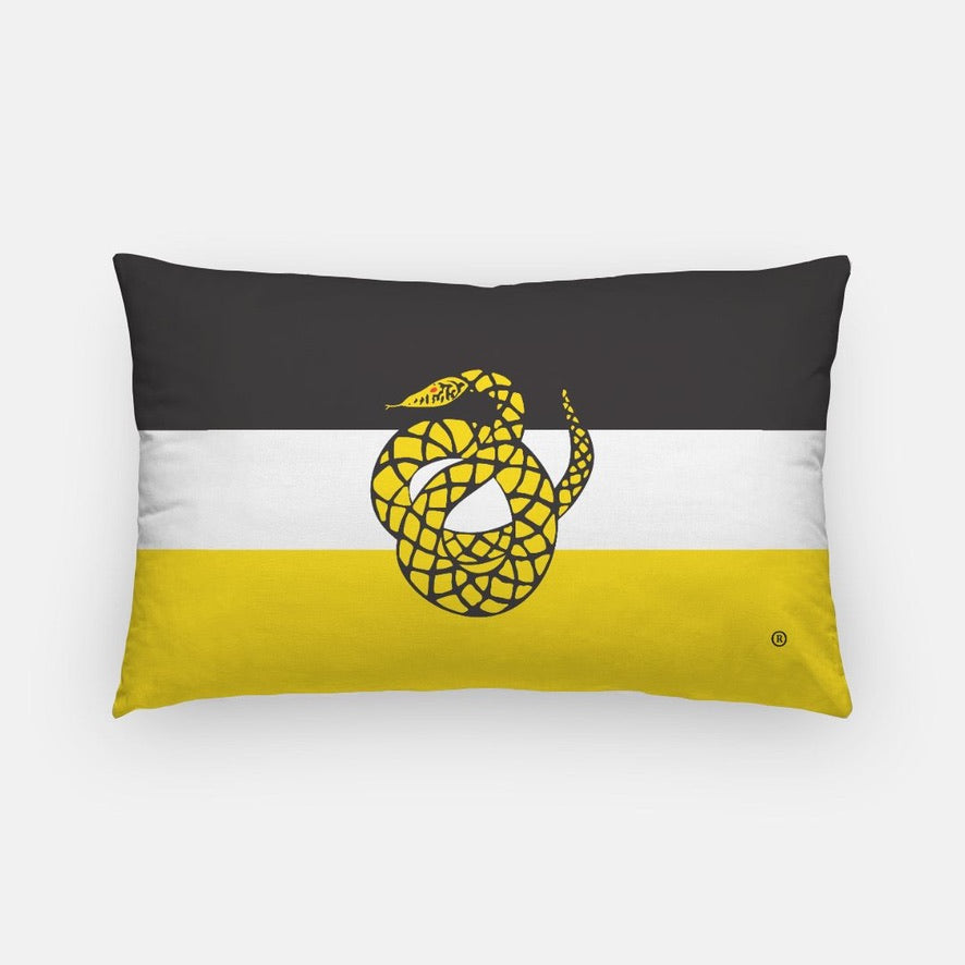 Sigma Nu Lumbar Pillow Cover - Flag Gold Black Pillow Covers