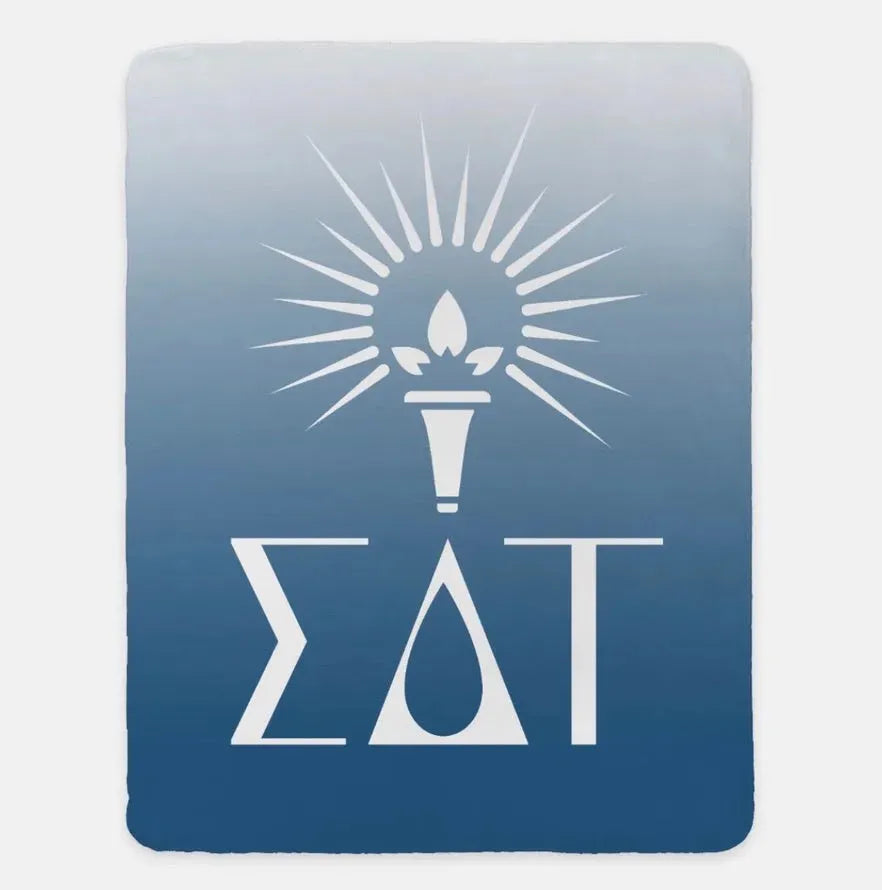 Sigma Delta Tau XL 60x80 Sherpa Throw Blanket - Gradient Throw Blankets