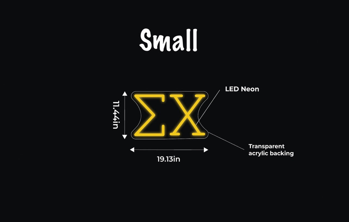Sigma Chi LED Neon Sign w/ Dimmer Neon Signs