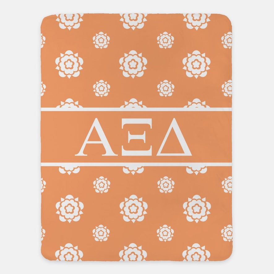 Alpha Xi Delta Blanket XL 60x80 - Tudor Rose | AXiD Gifts & Decor