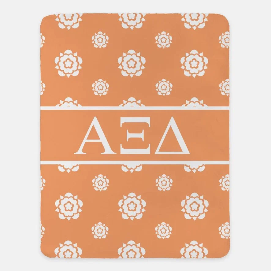 Alpha Xi Delta Blanket XL 60x80 - Tudor Rose | AXiD Gifts & Decor