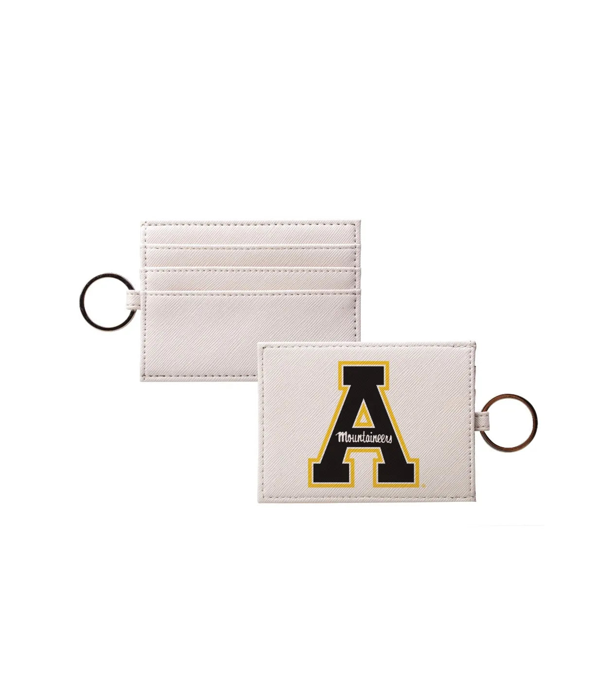 Appalachian State University Vegan Saffiano Leather Keychain Card Holder Travel Wallet