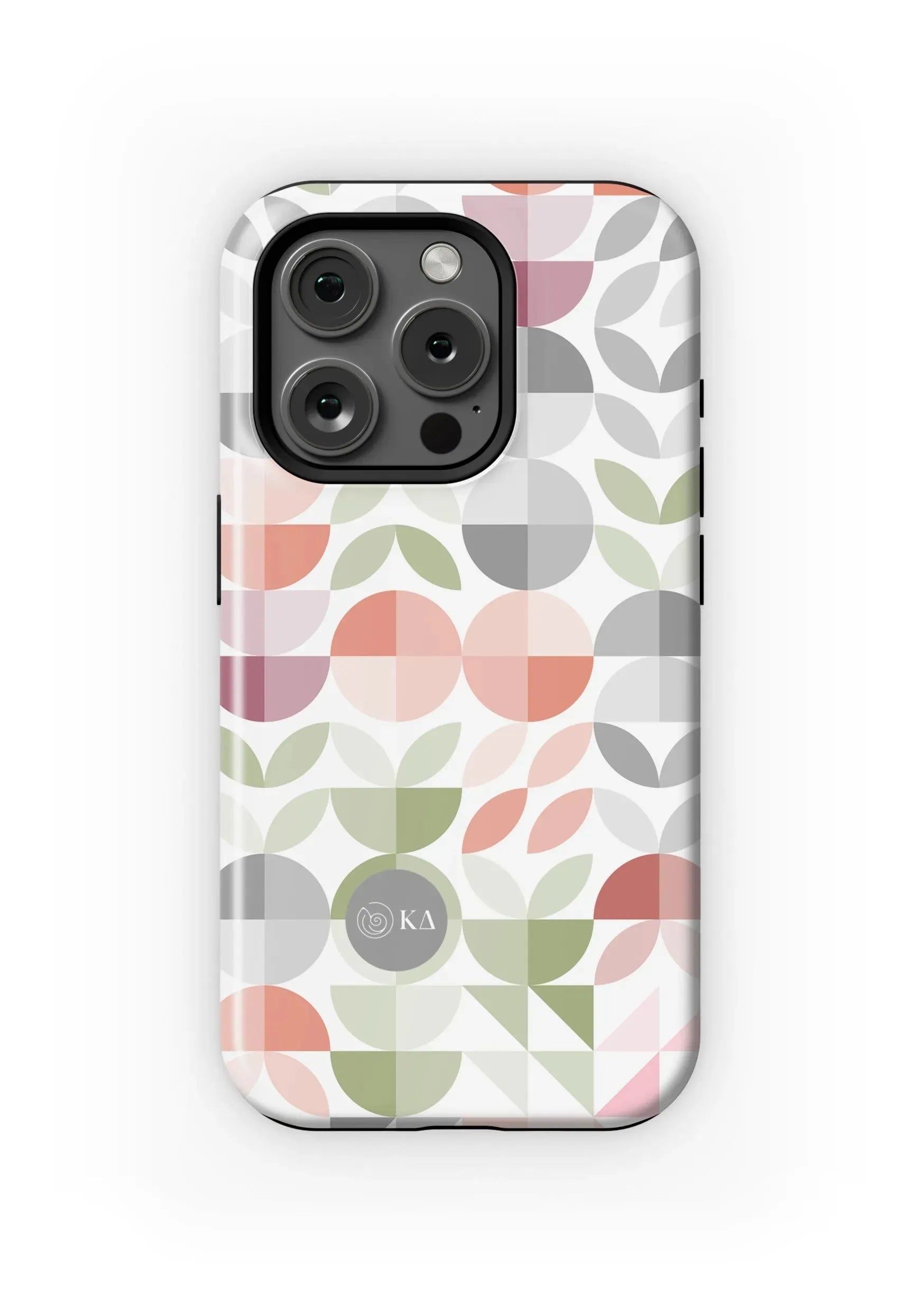 Kappa Delta iPhone 16, 15, 14 Mobile Phone Case - Geo Petals Matte Mobile Phone Cases