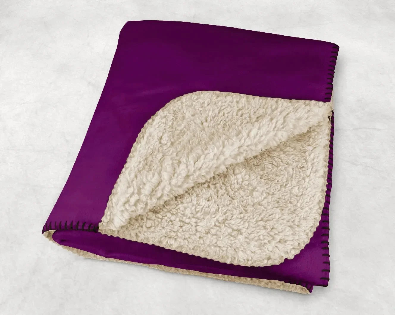 Phi Chi Theta XL 60x80 Sherpa Blanket - Purple Primary Throw Blankets