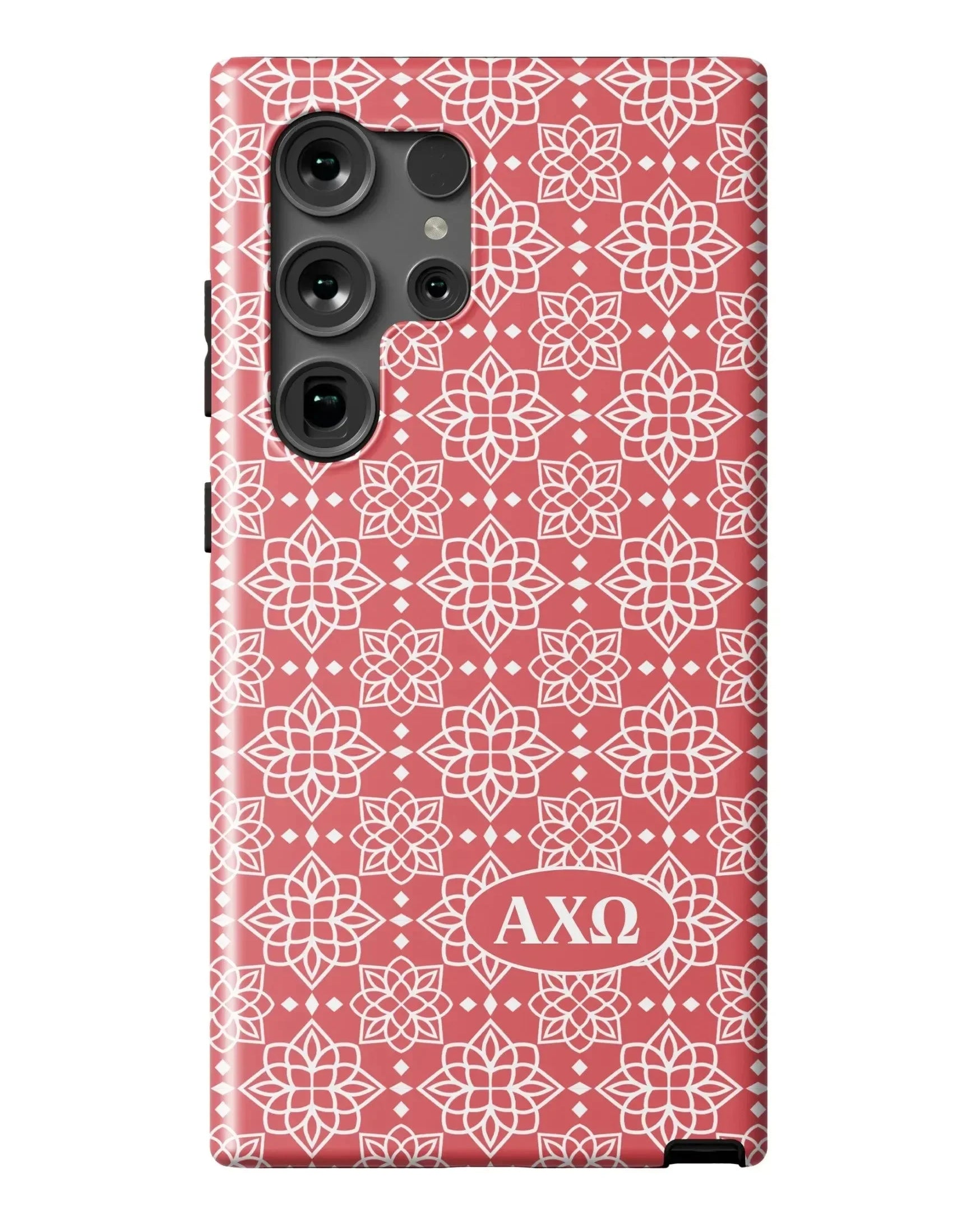 Alpha Chi Omega Samsung Galaxy 24, 23 Mobile Phone Case - Ornate Matte Mobile Phone Cases
