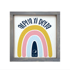 Alpha Xi Delta 12x12 Wood Framed Sign - Rainbow | AXiD