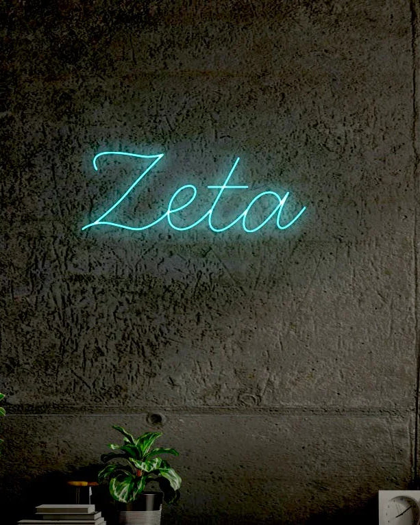 Zeta LED Neon Script Sign w/ Dimmer Neon Signs
