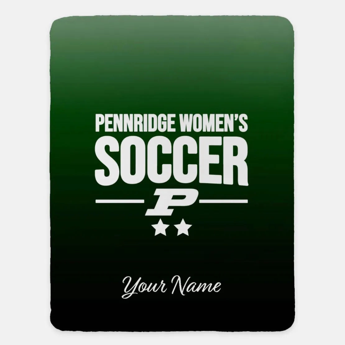 Pennridge Women's Soccer XL 60x80 Sherpa Blanket - Gradient Personalized Throw Blankets