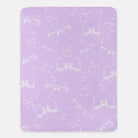 Bows XL 60x80 Sherpa Blanket Lavender Classic Throw Blankets