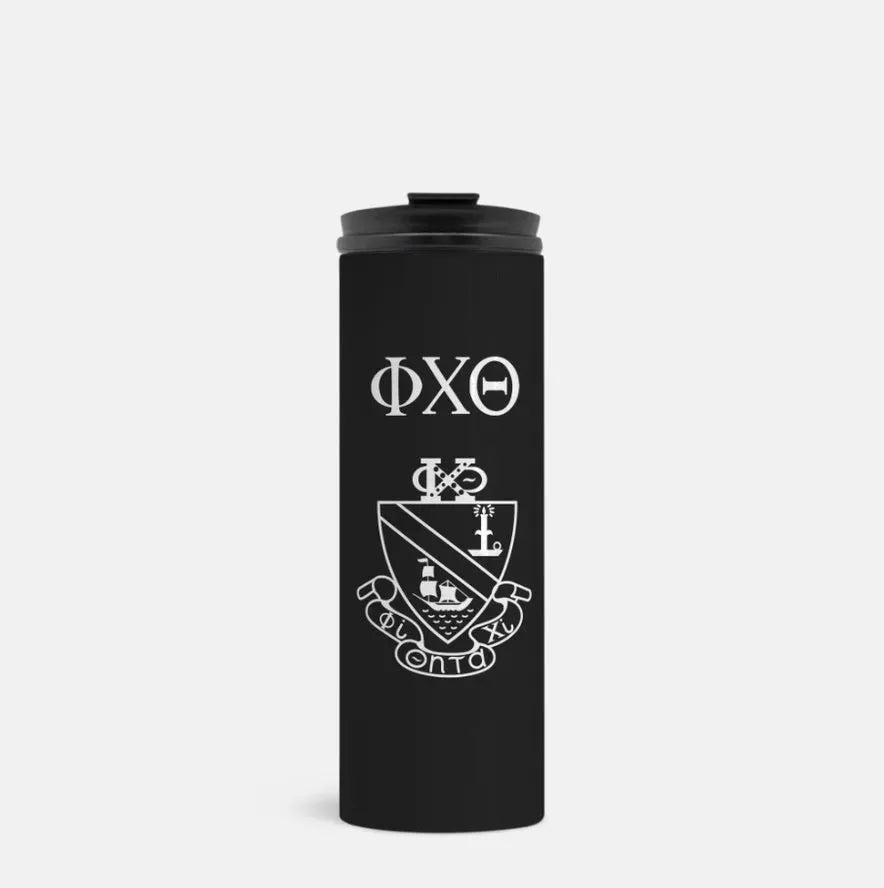 Phi Chi Theta Traditional Thermal Tumbler 16 oz. Black Drinkware