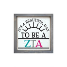Zeta Tau Alpha 12x12 Wood Framed Sign - Beautiful Day Wall Art & Signs