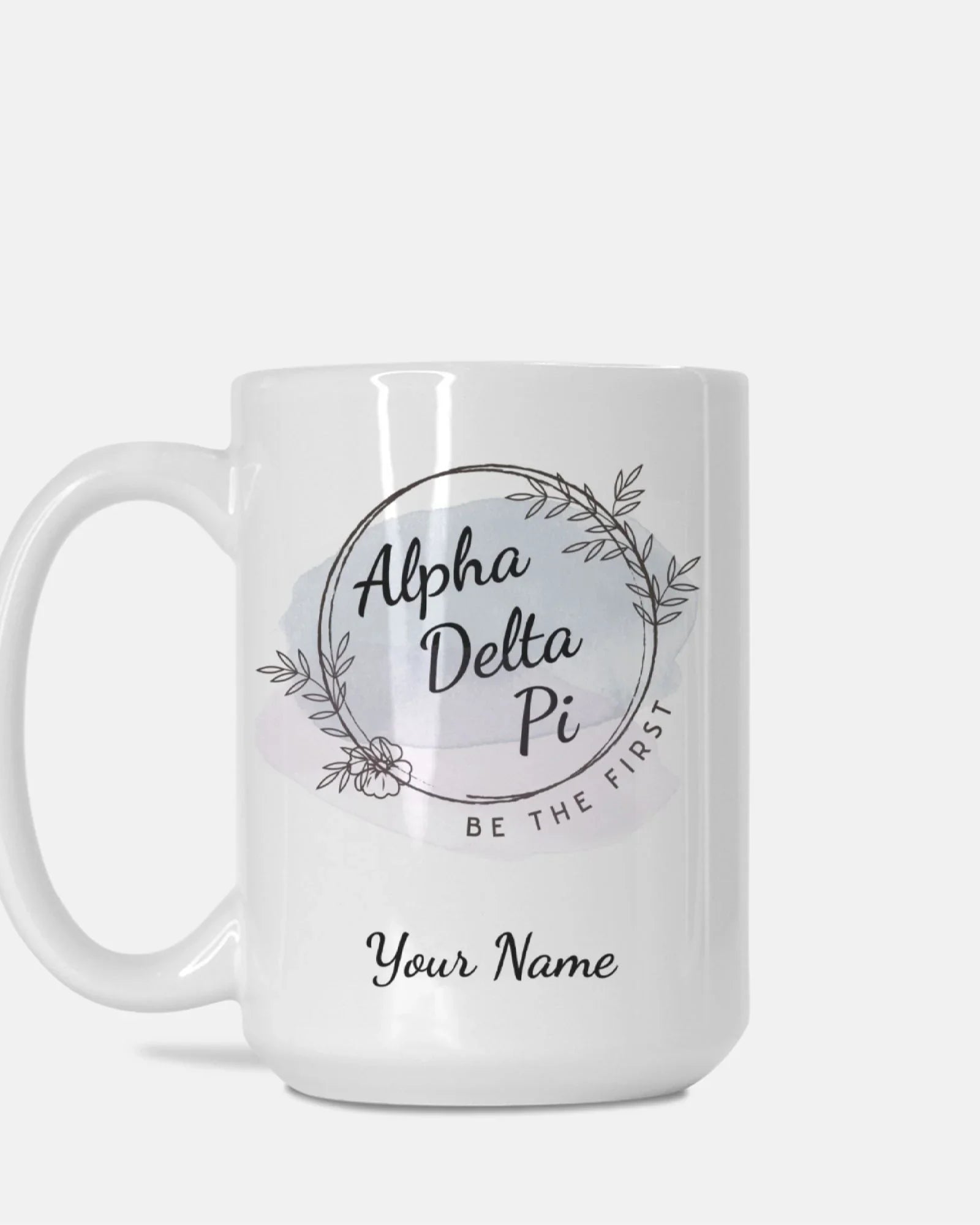 Alpha Delta Pi Deluxe Ceramic Mug 15oz. - Wreath | ADPi
