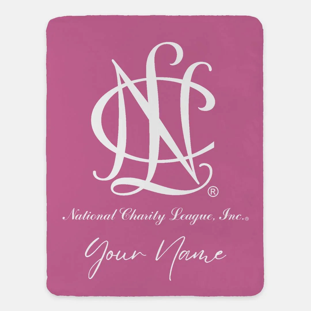 Personalized National Charity League XL 60x80 Sherpa Throw Blanket