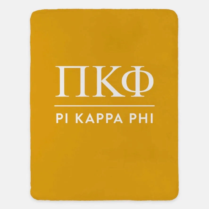 Pi Kappa Phi XL 60x80 Blanket Gold Throw Blankets