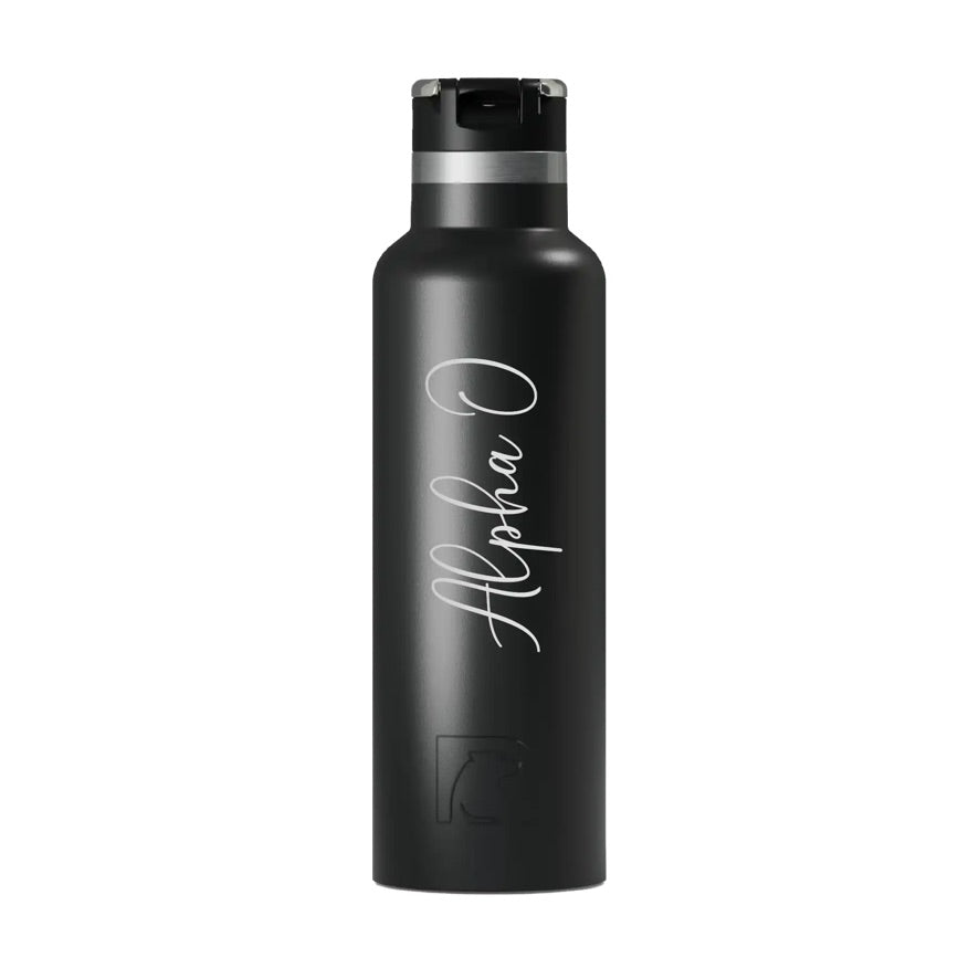 Alpha Omicron Pi RTIC 20 oz Journey Ceramic Lined Water Bottle -Script