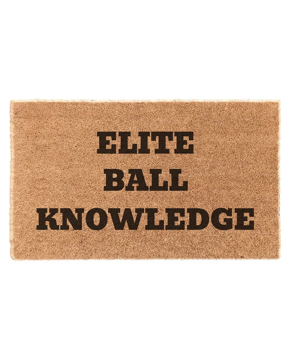 Elite Ball Knowledge Coir Doormat | Funny Door Mat | Dorm Decor