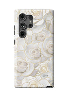Kappa Delta Samsung Galaxy 24, 23 Mobile Phone Case - White Roses Matte Mobile Phone Cases