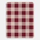 Cranberry Check XL 60x80 Sherpa Throw Blanket Throw Blankets
