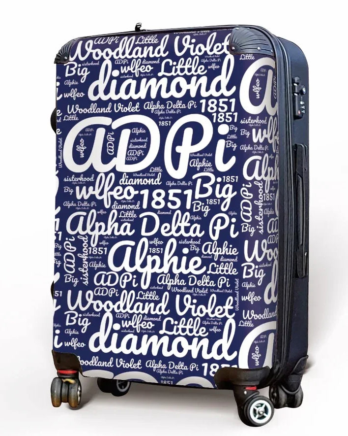 Alpha Delta Pi Carry-on Luggage - Expression Art Suitcases