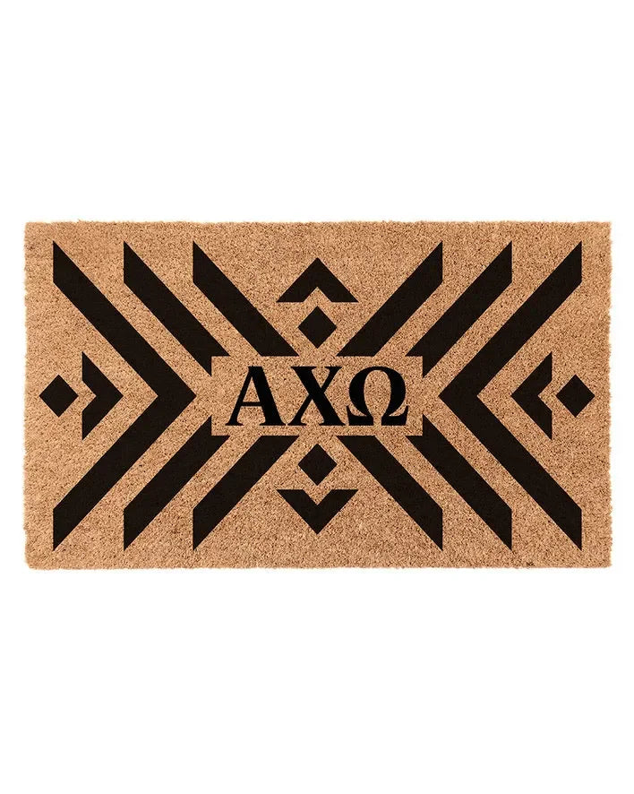 Alpha Chi Omega Coir Doormat - Boho Door Mats