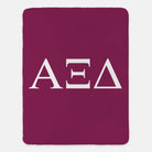 Alpha Xi Delta XL 60x80 Sherpa Throw Blanket - Greek Letters | AXiD