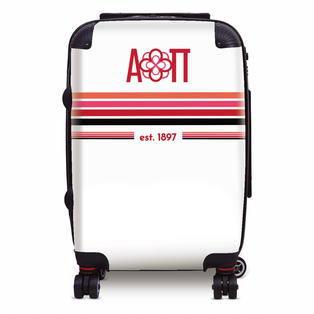 Alpha Omicron Pi Carry-on Suitcase - Preppy Stripes Suitcases