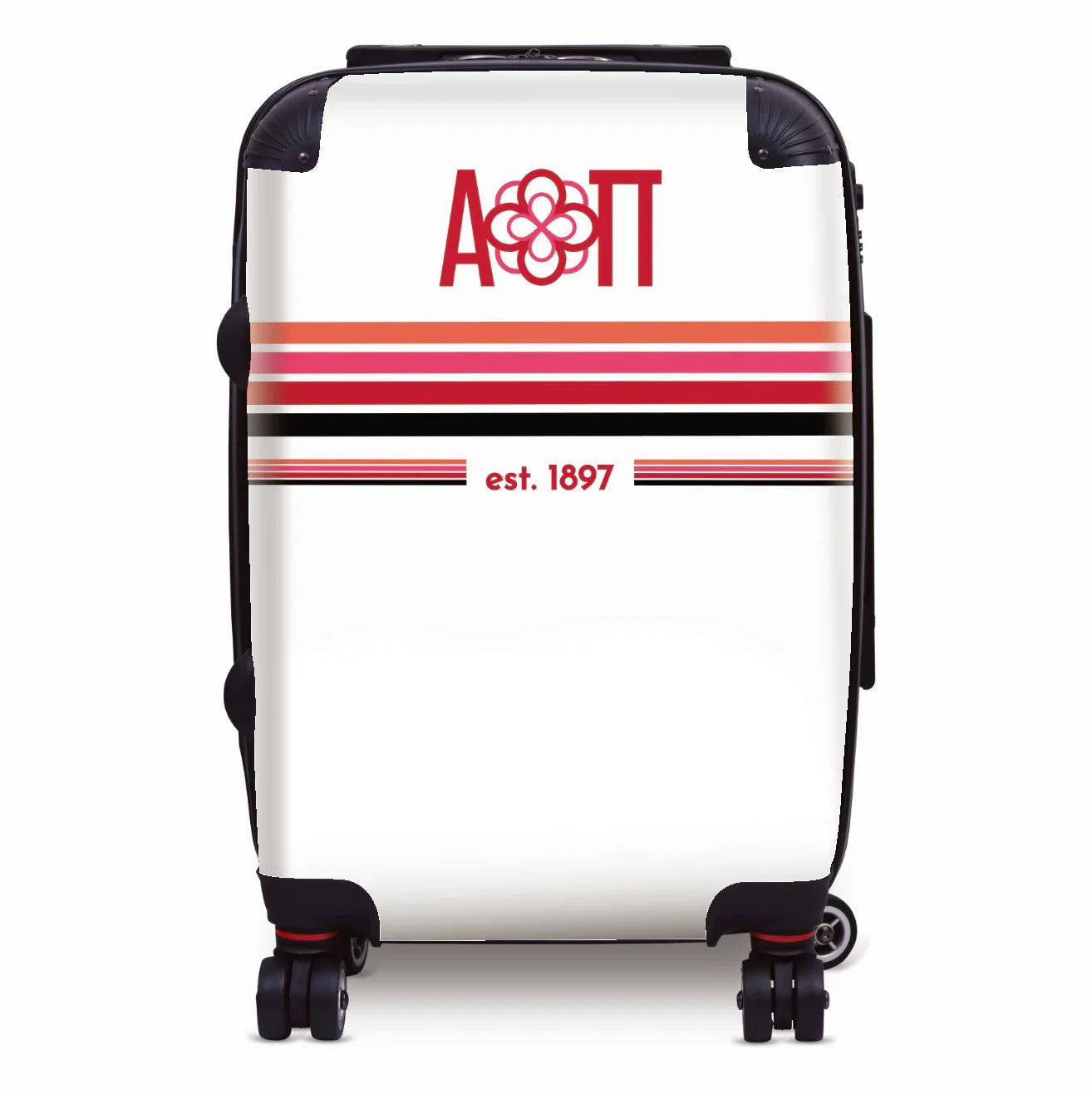 Alpha Omicron Pi Carry-on Suitcase - Preppy Stripes Suitcases