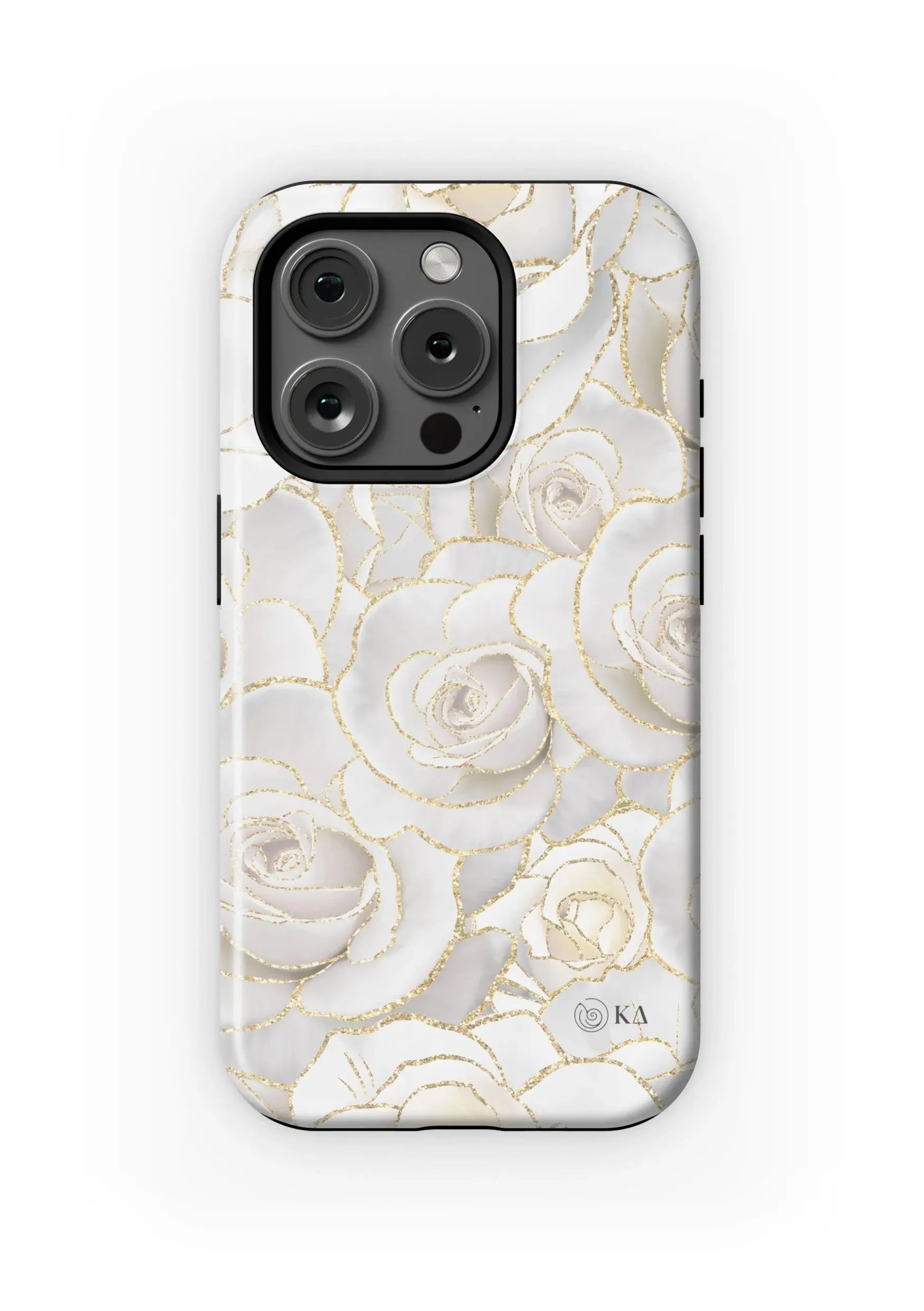 Kappa Delta iPhone 16, 15, 14 Mobile Phone Case - White Roses Matte Mobile Phone Cases