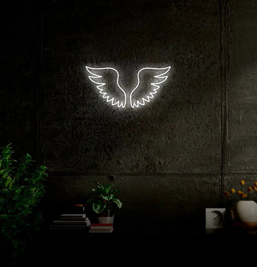 Angel Wings LED Neon Sign w/ Dimmer Neon Signs