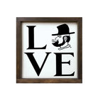 APP STATE 12x12 Wood Framed Sign - Yosef "LOVE" Walnut Stain Wall Art & Signs