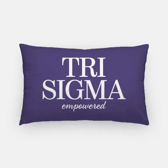 Tri Sigma Traditional Lumbar Throw Pillow Cover Royal Purple Pillow Covers