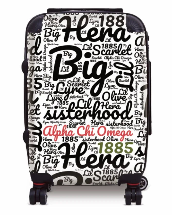 Alpha Chi Omega Carry-on Luggage - Expression Art Suitcases