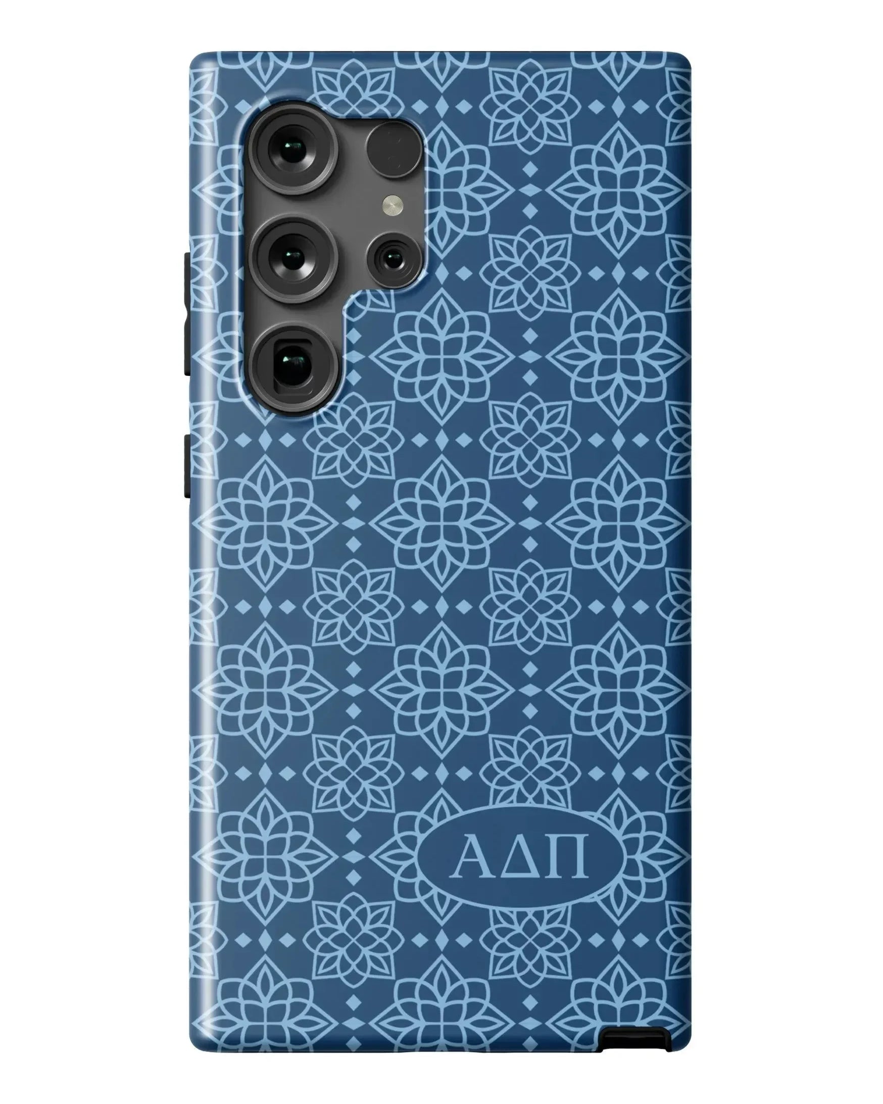 Alpha Delta Pi Samsung Galaxy 24, 23 Mobile Phone Case - Midnight Ornate Matte Mobile Phone Cases