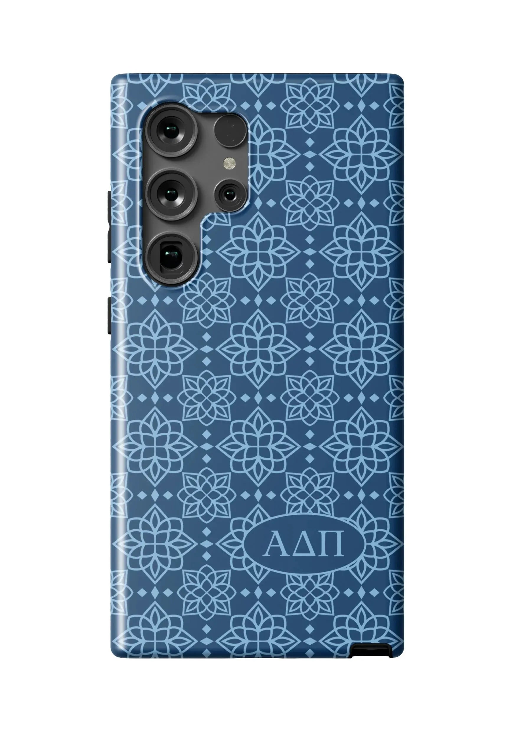 Alpha Delta Pi Samsung Galaxy 24, 23 Mobile Phone Case - Midnight Ornate Matte Mobile Phone Cases