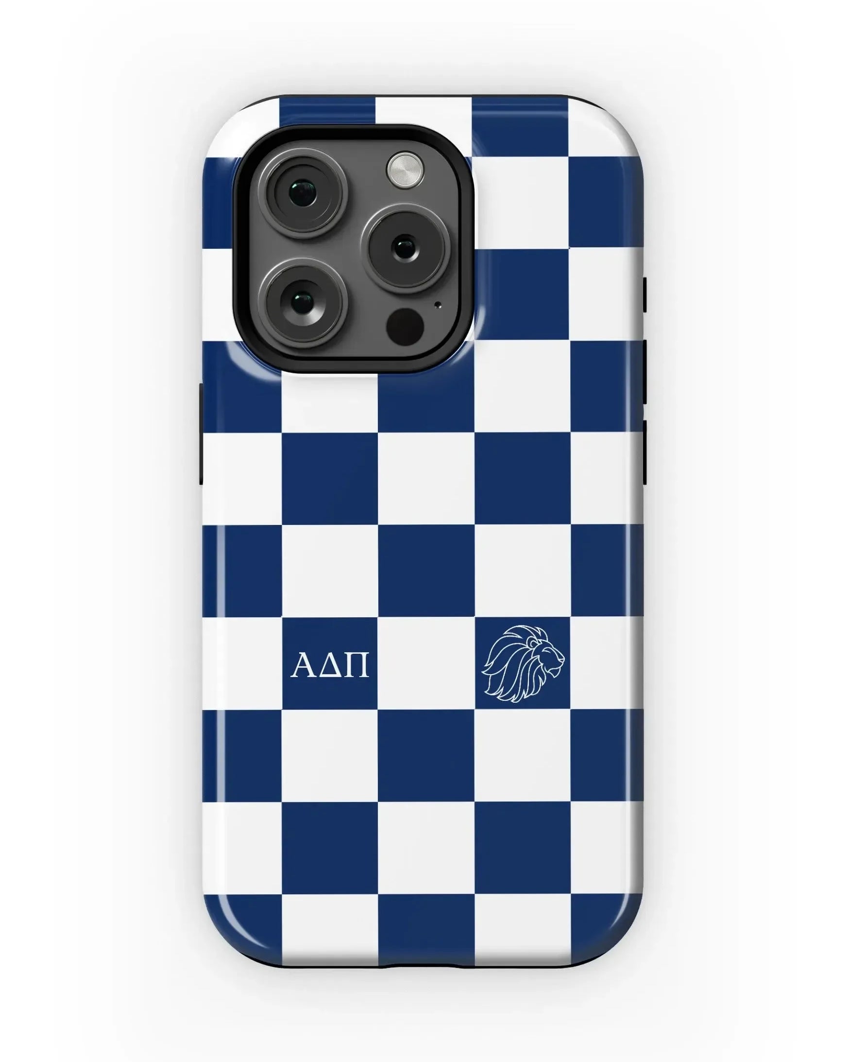 Alpha Delta Pi iPhone Mobile Phone Case - Midnight Blue Check