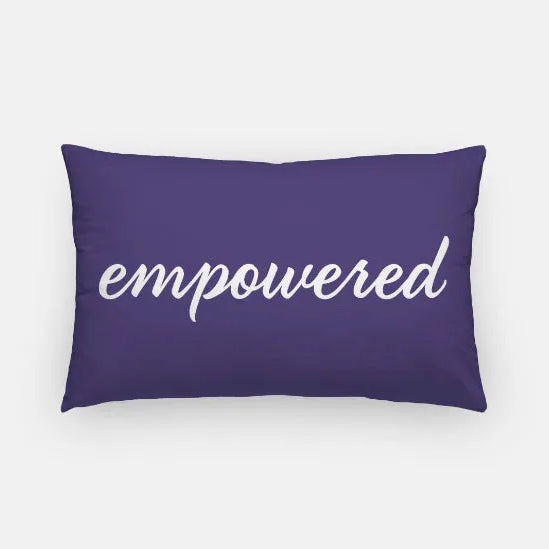 Tri Sigma Empowered Lumbar Throw Pillow Cover Royal Purple Pillow Covers