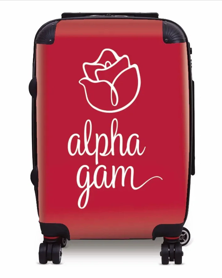 Alpha Gam Carry-on Suitcase -Rose Suitcases