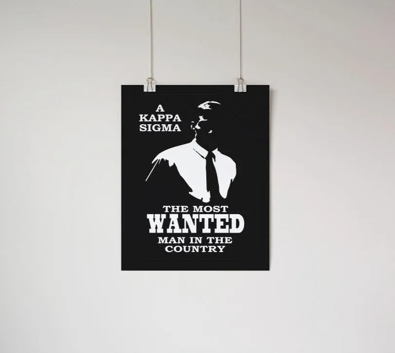Kappa Sigma Most Wanted Poster - 16" x 20" Wall Art & Signs