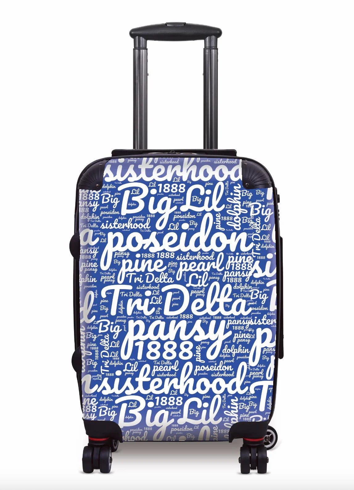 Tri Delta Carry-on Suitcase - Expression Art Blue Suitcases